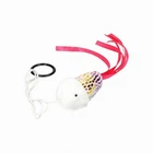 HIPPIE PET Игрушка для котов Рыбка с веревкой розовая 7,5 см