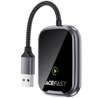 Адаптер Acefast QC1 беспроводной CarPlay/Android Auto USB-A 13,5 см серый цинковый сплав