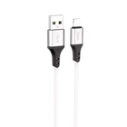 Кабель Hoco X86 Lightning силиконовый для зарядки и передачи данных 1м 2.4А белый