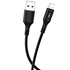 Кабель Hoco U79 Lightning для зарядки и передачи данных с функцией автоматического отключения 1 2 метра черный