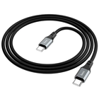 Кабель Hoco X86 Type-C для заряджання та передавання даних 60W силіконовий чорний 1 м для смартфонів і ноутбуків
