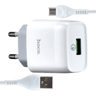 Мережевий зарядний пристрій Hoco C12Q Smart QC3.0 18 Вт для швидкого заряджання смартфонів і планшетів з USB роз'ємом