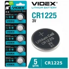 Батарейки Videx CR1225 3V Lithium, літієві, 5 шт. для годинників, брелоків та електроніки
