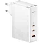 Мережевий зарядний пристрій Baseus GaN5 Pro Fast Charger 2C+U Type-C cable 140W White CCGP100202