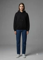 Худі на флісі H&M Studio XS Чорне 1014348_чорн
