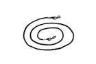 Шнурок для очков текстильный с силиконовыми петлями Sizam 68,5 см черный - изображение 1