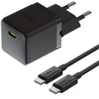 Сетевое зарядное устройство Baseus Palm Fast Charger 20W (1USB-C) + кабель Type-C to Type-C (P10111602) (Cluster Black) (258381)