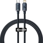 Кабель Baseus Crystal Shine Series Type-C to Lightning 20W 1.2м чорний (CAJY000201) [71410].