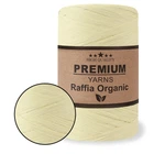 Premium Yarn Raffia Organic, Крем №17 - летняя пряжа Рафия Органик для вязания сумок, шляп, корзин, декора, 150г/230м