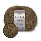 Gazzal Teddy, Карамель №6540 - пушистая пряжа Газал Тедди, 50 г / 150 м, с мериносовой шерстью и полиамидом, для вязания свитеров, шапок, кардиганов