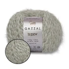 Gazzal Teddy, Полынь №6535 - пушистая пряжа Газал Тедди, 50 г / 150 м, с мериносовой шерстью и полиамидом, для вязания свитеров, шапок, кардиганов