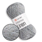 YarnArt Intense Linen, Серый шелк №4133 - пряжа лен с лиоцелем, 50 г / 175 м, для летних топов и ажурных изделий