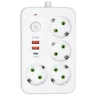 Сетевой фильтр-удлинитель 4 розетки 2xUSB-A 1xUSB-C 5м белый HP-5-47