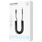 Кабель AUX Proove Steel Spring Lightning to 3.5 (1m) black