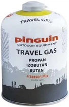 Газовый баллон Pinguin 450 г совместимый с горелками всесезонный пропан-бутан-изобутан