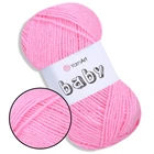 Пряжа YarnArt Baby, Розовый №10119, 100% акриловая детская нитка для игрушек, пинеток, пледов, одежды, для вязания спицами и крючком