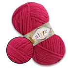 Alize Softy Plus, Червоний №56 - плюшева товста пряжа, 100г/120м, Алізе Софті Плюс для в'язання пледів, іграшок, дитячого одягу