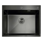 Кухонная мойка Mixxus MH5843 Декор 580x430 нержавеющая сталь, врезная, черный (3,0/0,8) (MI7042)