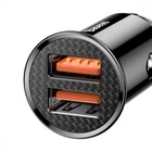 Автомобільний Зарядний Пристрій Baseus Circular Plastic 30W 2USB (QC3.0) black