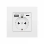 Розетка Folem RZ1 с USB и Type-C, быстрая зарядка QC3.0, 220V, настенная, белая
