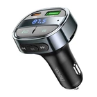 FM-модулятор Hoco E70 трансмиттер для авто (USB + Type-C) с функцией быстрой зарядки Черный (E70)