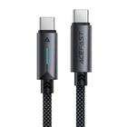 Кабель ACEFAST C19-03, Type-C to Type-C, 60W, 1.2m, Nylon Braid, Aluminum Alloy connectors, Black