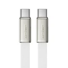Кабель ACEFAST C24-03, Type-C to Type-C, 60W, 3A, 1.2m, Braided wire, Zinc alloy + TPE connectors, White