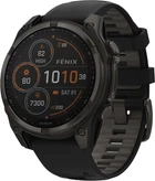 Смарт-годинник Garmin Fenix 8 51mm Solar Sapphire Carbon Gray DLC Titanium w. Black/Pebble Gray S. Band (010-02907-10/11/7