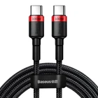 Кабель Type-C to Type-C Baseus Cafule PD2.0 100W 2m Черно-красный / Шнур провод тайп си длинный быстрая зарядка для ноутбука телеф