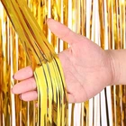 Фольгированная Шторка Для Фотозоны Из Дождика Золото 1х2 м