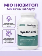 Інозитол Fairhaven Health міоінозитол при інсулінорезистентності 500 мг вітаміни міо інозитолу myo inositol вітамін в8 для відновлення менструального циклу бади для зниження цукру та схуднення 240 капсул