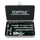 Набор инструмента 1/4" 18ед. дюймового 3/16"-9/16" TOPTUL GCAD1811