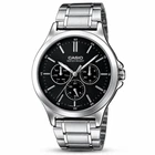 Чоловічий наручний годинник Casio MTP-V300D-1A, кварцовий мультифункціональний, сталевий браслет