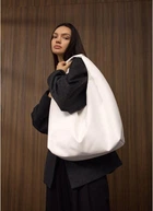 Женская сумка Sambag HOBO L белая из экокожи большая городская hobo-сумка 51925