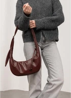 Женская сумка Sambag HOBO бордовая 30x13x8 см эко-кожа городская на молнии Sambag 55179