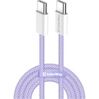 Дата кабель USB-C to USB-C 1.0m 60W 3.0А purple ColorWay