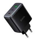 Сетевое зарядное устройство Hoco C160A PD 65W / 3.25A USB+2Type-C для ноутбука с быстрой зарядкой Black