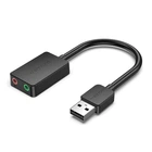 Звукова картка USB Vention Audio Earphone Microphone Black (CDYB0)