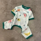 Трикотажная пижама для собак с нарисованными фруктами, зеленая S Multibrand 000354858