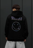 Мужской худи стаф нирван серый оверсайз светоотражающий Staff nirvan reflective oversize XXL (401507)
