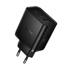 Сетевое зарядное устройство Hoco N75 2x USB-C + USB-A QC3.0 PD 65W Black (6942007673839)