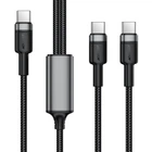 Кабель зарядки ACEFAST C22-02 USB-C на 2*USB-C 100W алюминиевый черный