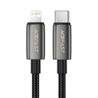 Кабель зарядки ACEFAST C23-01 USB Type-C to Lightning 30W Нейлон 1.2м Чёрный