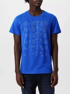 Футболка хлопковая длинная мужская G-Star Raw 59488018(Lapis Blue) M Синяя с принтом (3001693198601)
