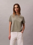 Футболка хлопковая женская Calvin Klein 40WP105(Shadow) XS Хаки (199155991193)