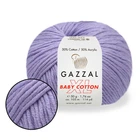 Пряжа Gazzal XL Baby Cotton, Бузок №3420 нитка 50г/105м Газзал Бебі Коттон ХЛ в'язання, напівбавовна для спиць і гачка