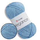 Пряжа YarnArt Elegance Блакитний №107, бавовняна пряжа 50 г 130м з люрексом ЯрнАрт Елеганс