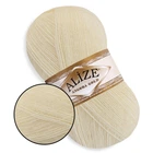 Alize Angora Gold, Крем №01 – тонка пряжа з ангорою, 100 г/550 м, акрил 80% / шерсть 20% - для в'язання светрів, шарфів, шалей