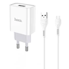 Мережевий зарядний пристрій HOCO C81A Asombroso Micro USB cable 10.5 White