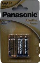 Батарейки Panasonic Alkaline Power LR03 AAA блистер 4шт.